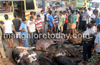 Truck turns turtle killing 18 cattle and injuring 2 people